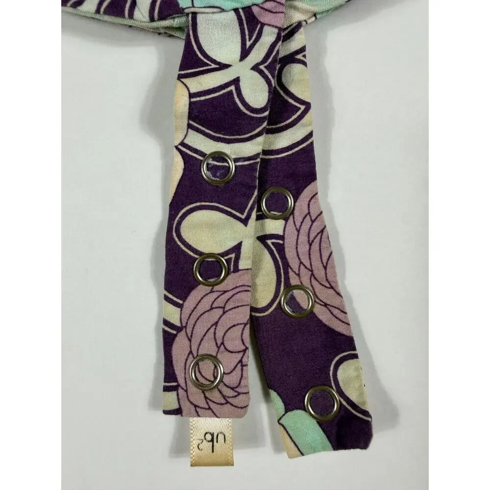 Urban Baby Bonnets Reversible Floral Bonnet Purple Mint est Small 6-12 Months